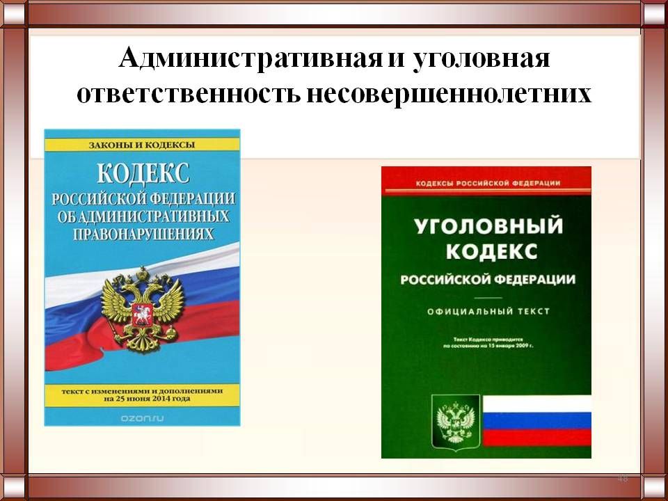 Административная и уголовная ответственность презентация